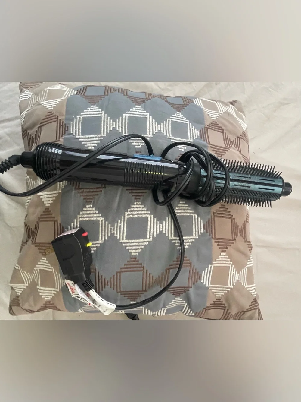Black Corded Heated Round Brush Hair Styler - Black
